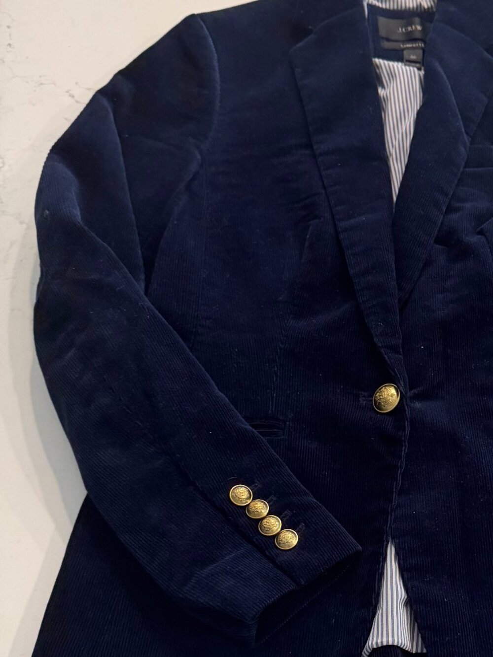 J. Crew 00 Cambell Blue Corduroy Blazer